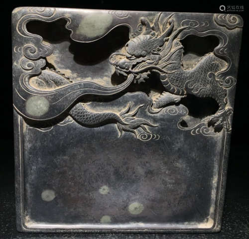INK SLAB CARVED WITH DRAGON