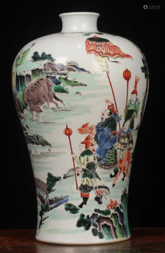 GUCAI GLAZE VASE PAINTED WITH STORY