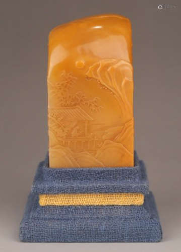 TIANHUANG STONE SEAL CARVED WITH STORY