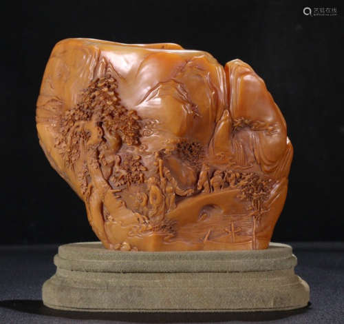 A TIANHUANG STONE CARVED FIGURE STORY PATTERN SEAL