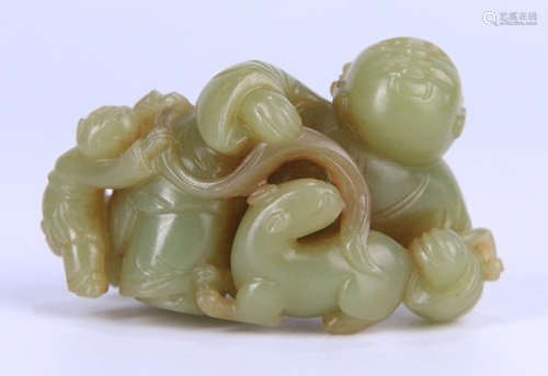 HETIAN JADE FIGURE PENDANT