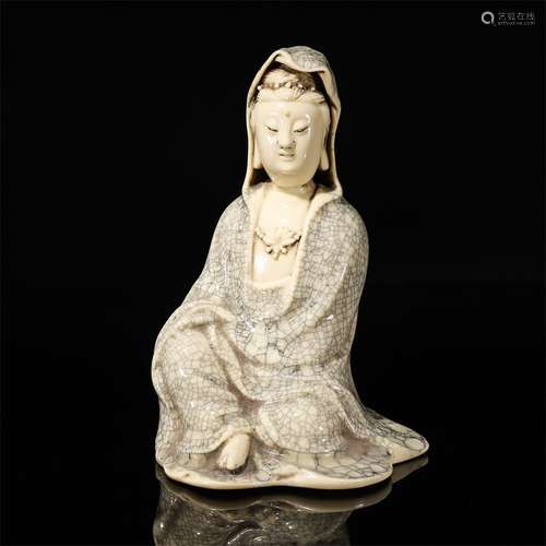 Dehua Ge Glazed Guanyin Ornament