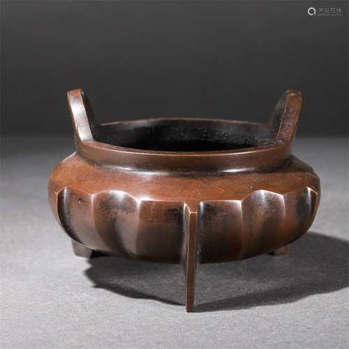 Bronze Floral Pattern Censer