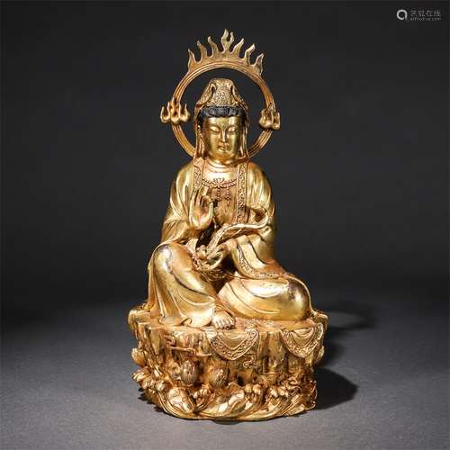 Bronze Ruyi Guanyin Statue