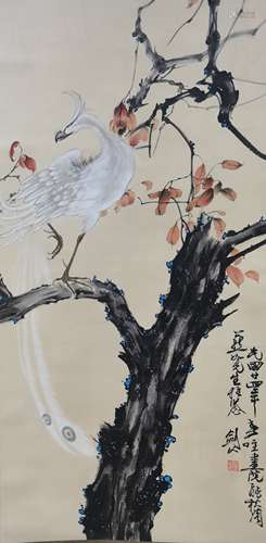 Painting Of Floral And Bird, Gao Jianfu Mark