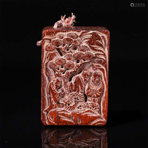 Huali Wood Story Carving Seal