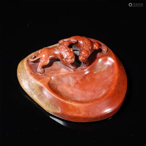 Shoushan Stone Dragon Ink Slab