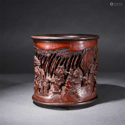 Bamboo Figure Brush Pot