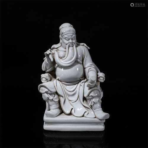 Dehua Kiln Guangong Porcelain Statue