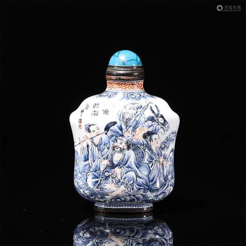 Enameled Bronze Snuff Bottle