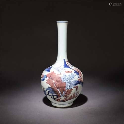 Blue&White Underglazed Red Vase