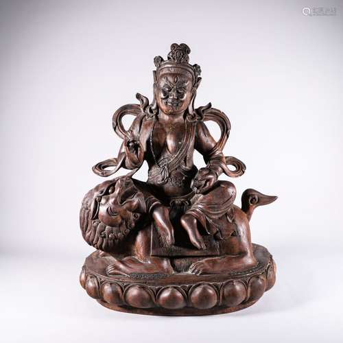 Agarwood Caishen Statue