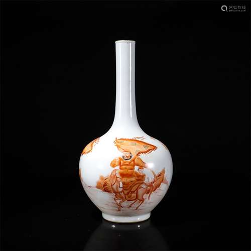 Alum Red Figure Bottle Vase