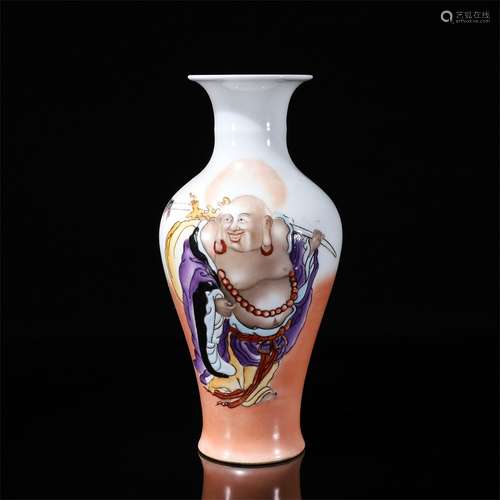 Famille Rose Arhat Vase