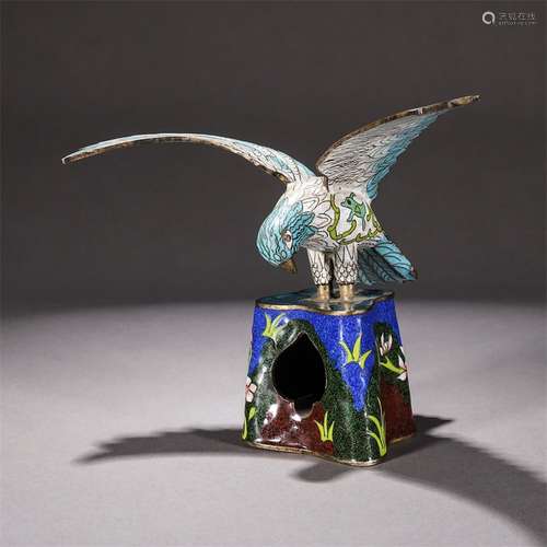 Bronze Enameled Eagle Ornament