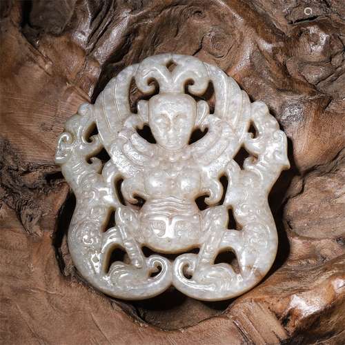 Hetian Jade Figure Pattern Pendant