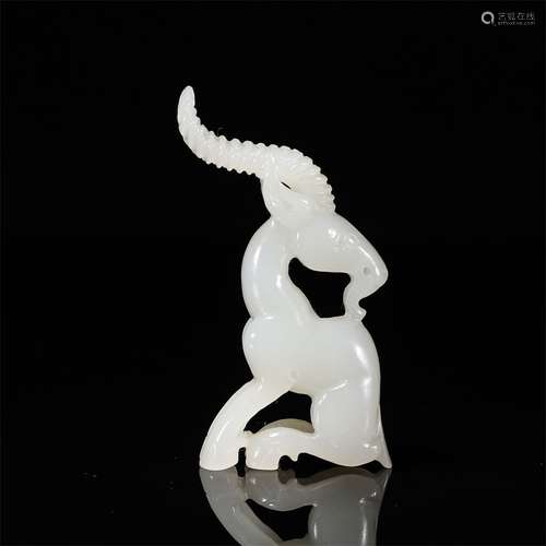 Hetian Jade Deer Ornament