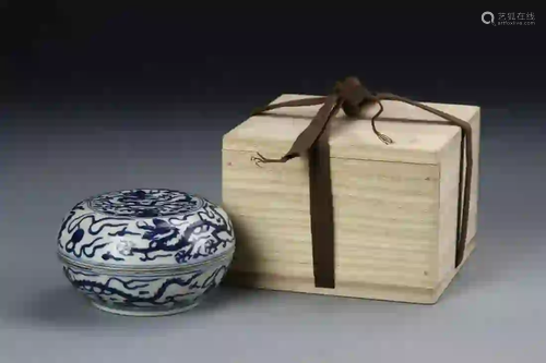 Chinese Blue and White Ink Box