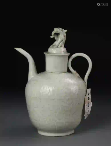 Chinese Ying Qing Ewer with Lid