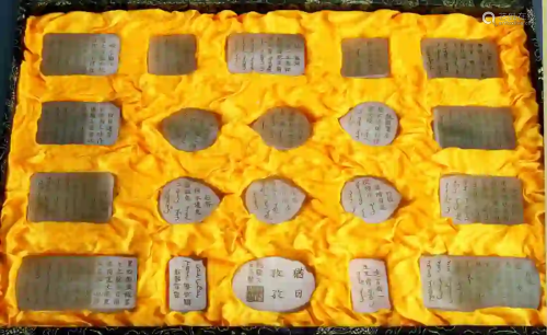 Set of Twenty Chinese Jade Buddhist Buckles