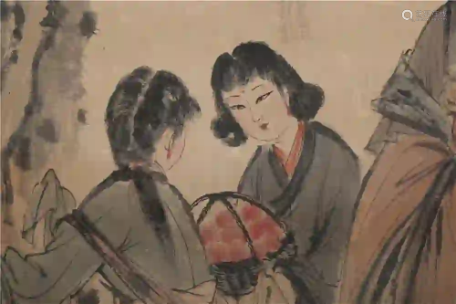 CHINESE. A SCROLL PAINTING BY FU BAO SHI