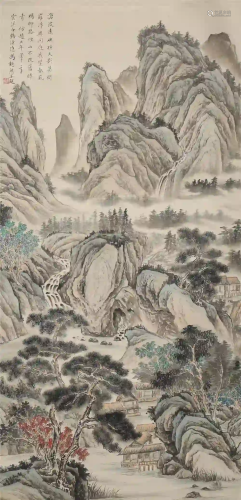CHINESE. A SCROLL PAINTING BY FENG CHAO RAN