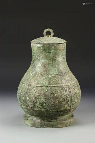 Chinese Bronze Vase with Cover