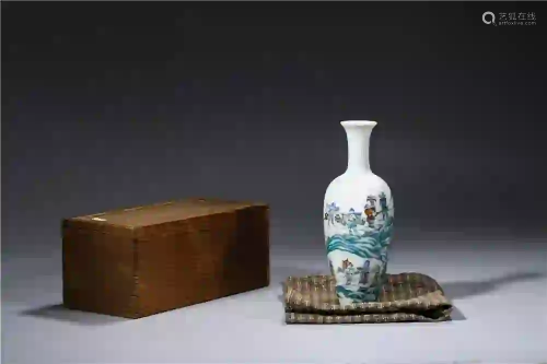 CHINESE.A DOUCAI VASE WITH MARK