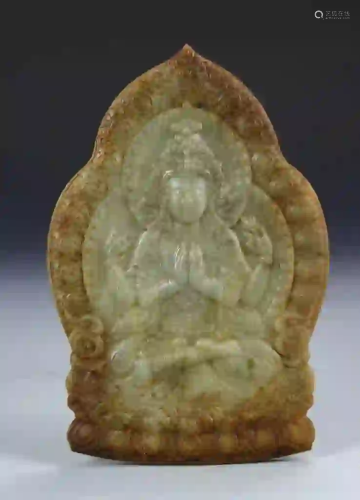 Chinese Jade Buddha Plaque