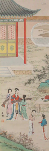 CHINESE. A SCROLL PAINTING BY HU YE FO