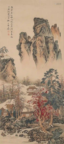 CHINESE. A SCROLL PAINTING BY CHEN SHAO MEI