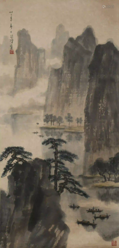 CHINESE. A SCROLL PAINTING BY XU BEI HONG