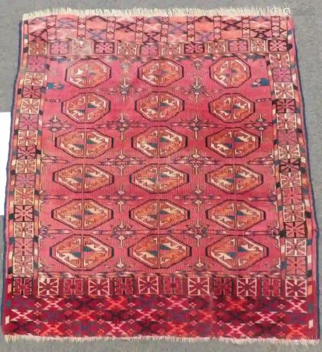 Tekke heath carpet. Turkmenistan. Antique, around