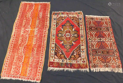 3 yastik. Tribal carpets. Anatolia. Turkey. Antique.