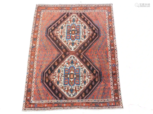 Afshar Persian carpet. Iran. Antique, around 90-140