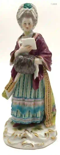 Meissen porcelain. ''Dame mit Muff''. First choice.