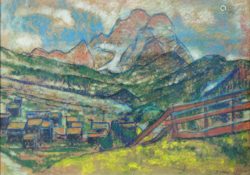 Pedro FLORES (1897 - 1967). Mountains.
