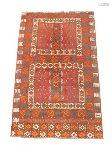 Ersari Ensi tribal carpet. Turkmenistan. Antique, circa