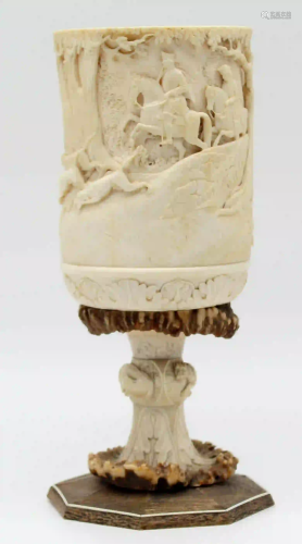 Ivory and stag horn around 1900. Probably Erbach.