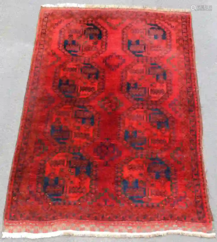 Ersari main carpet. Turkmenistan. Antique. About 100 -