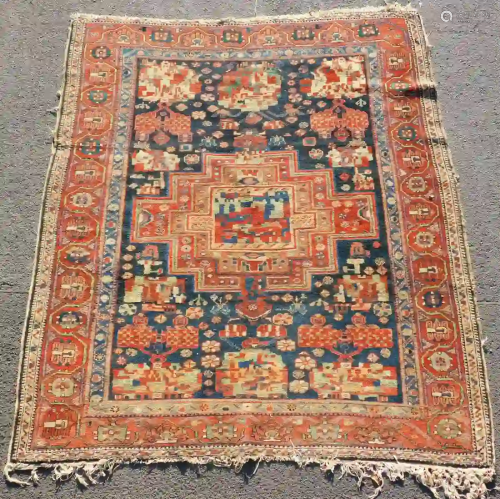 Bakhtiar Persian carpet. Gul Farang rug. Around 80 -