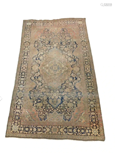 Mohtasheem Kashan Persian rug. Iran. Antique, circa 100