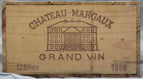 1986 Chateau Margaux, Margaux AOC, France. Eine Kiste,
