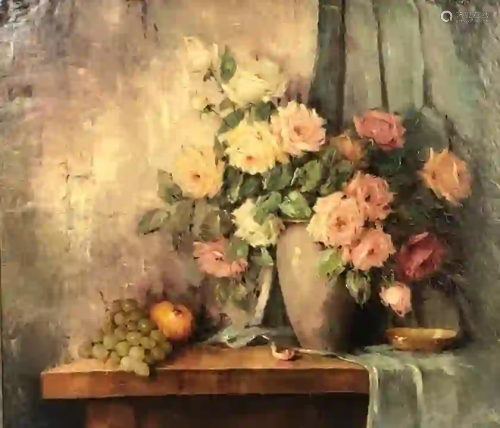 Carl FISCHER (1887 - 1962). Roses. Still life.