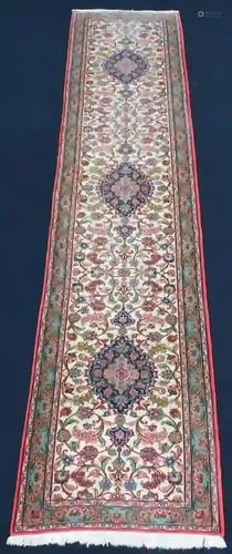 Qum Persian carpet. Runner. Iran. Fine weave.