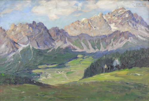 Willy TIEDJEN (1881 - 1950). Alps. Mountains.
