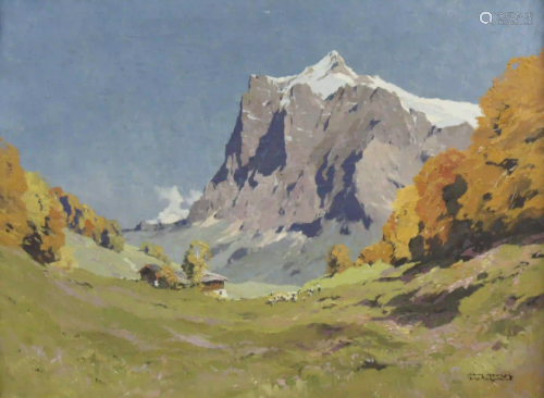 Hanns MAURUS (1901 - 1942). ''Wetterhorn Grindelwald''