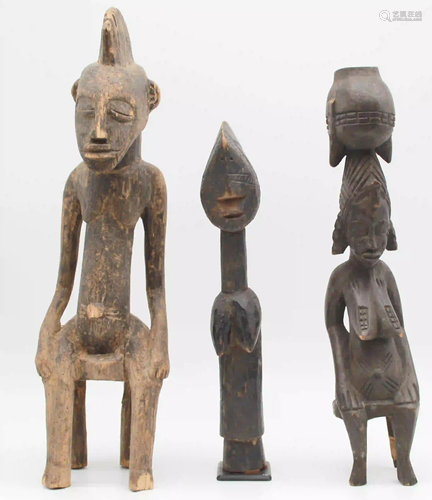 3 figures. Probably from Senufo, West Africa. Liberia,