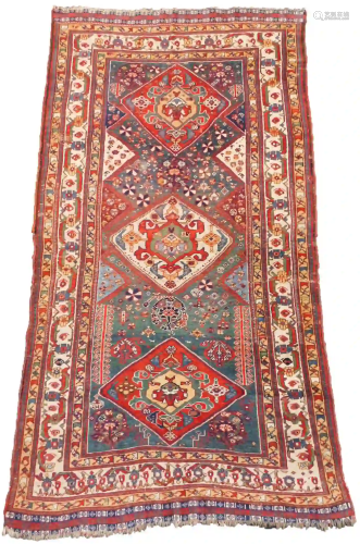 Qashqai Persian carpet. Iran. Antique, around 120-160