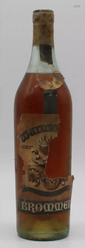 Brandy Brommer, bottle of pre-war glass, mouth-blown,